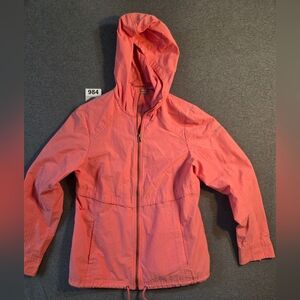 Columbia Women's Small Coral Hooded Utility Jacket Pockets Drawstrings. Gorpcore